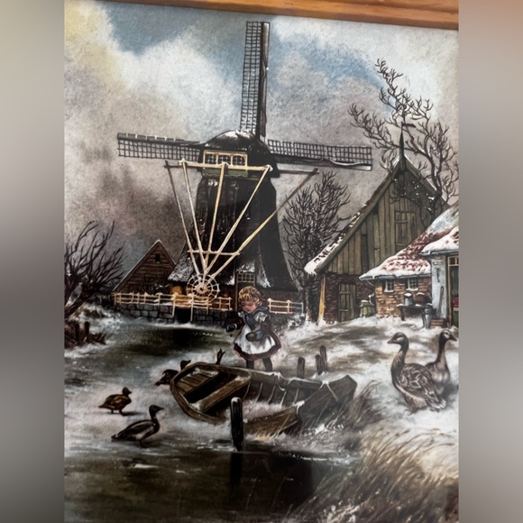 Dutch Tile Trivet Ter Steege BV Holland ducks child Windmill wall decor art - Picture 3 of 6